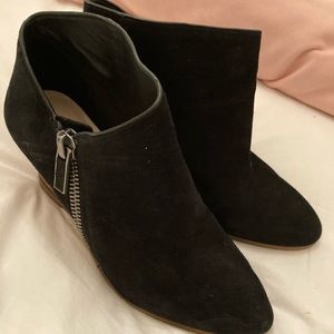 1. state black suede booties